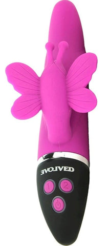 Evolved Trio of Hearts Lush Butterfly Vibrator Triple Motor Stimulation - Rabbit Vibrators