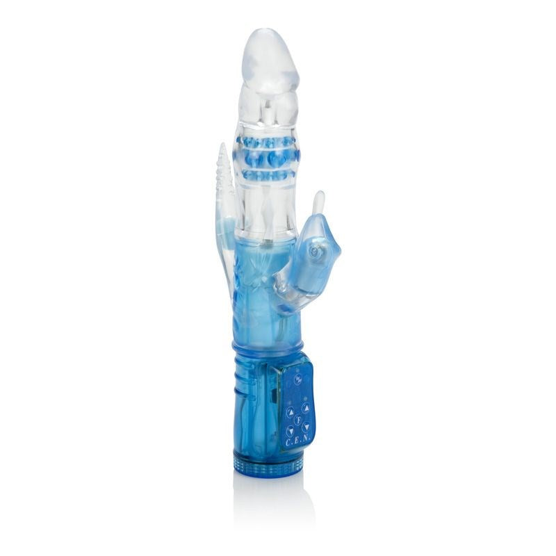 California Exotics Triple Orgasm Vibe Blue Triple Motor Rabbit Vibrator - Rabbit Vibrators