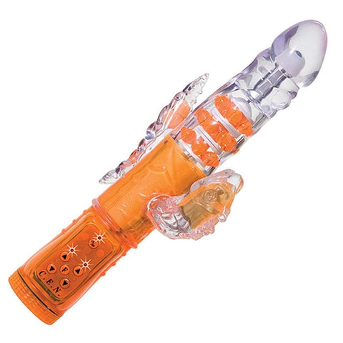 California Exotics Triple Orgasm Vibrator Orange Triple Stimulation - Rabbit Vibrators