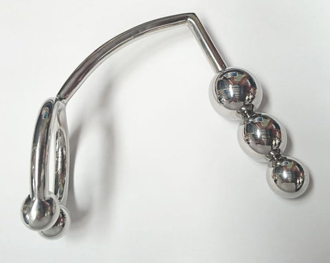 Hells Couture Triple Thrill Ass Lock & Ring with Graduated Anal Beads - Spreaders and Hangers