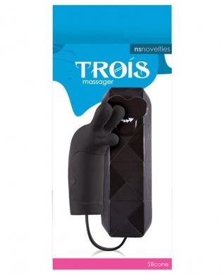 NS Novelties Trois Luxurious Silicone Clitoral Massager Triple Point - Clit Ticklers and Pulsators