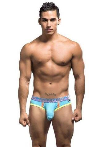 Andrew Christian Trophy Boy Brief Aqua Anatomical Pouch Design - Mens Briefs And Boxers