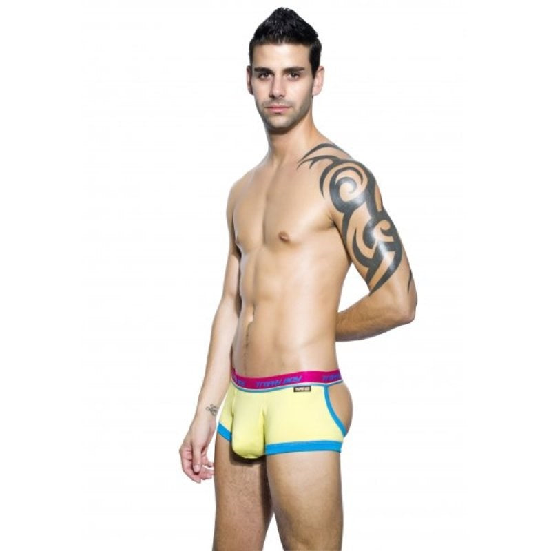 Andrew Christian Trophy Boy Comfort Boxer Bright Yellow L Enhanced Pouch - - Jocks and G-Strings