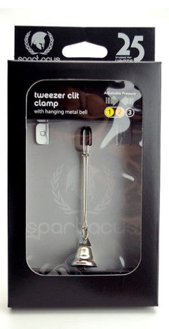 Spartacus Enterprises Tweezer Clit Clamp With Bell Adjustable Pressure - Nipple and Clit Clamps