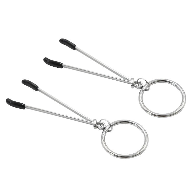 BDStyle Tweezer Nipple Clamp with Metal O Ring Adjustable Pressure - Breast and Nipple Toys