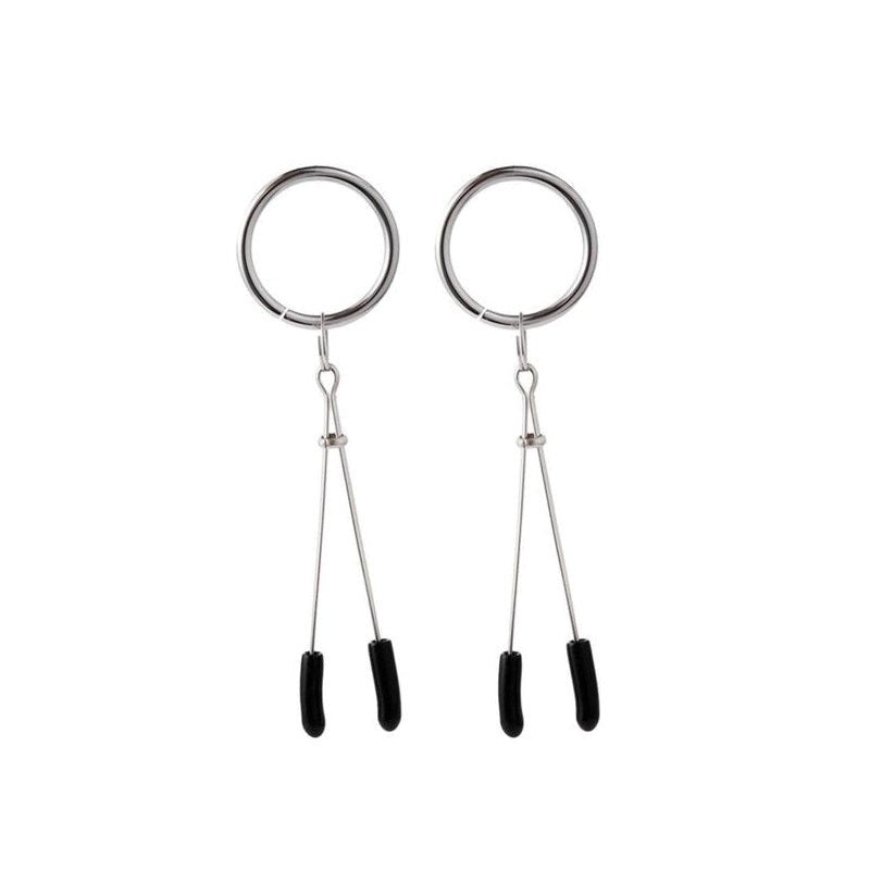 BDStyle Tweezer Nipple Clamp with Metal O Ring Adjustable Pressure - Breast and Nipple Toys
