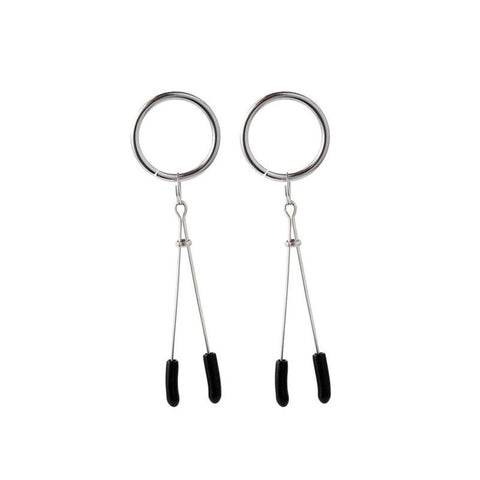 BDStyle Tweezer Nipple Clamp with Metal O Ring Adjustable Pressure - Breast and Nipple Toys
