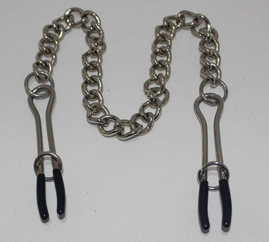 Hells Couture Tweezer Nipple Clamps Deluxe Surgical Steel Adjustable - - Breast and Nipple Toys