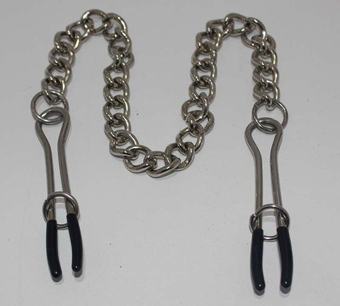 Hells Couture Tweezer Nipple Clamps Deluxe Surgical Steel Adjustable - Breast and Nipple Toys