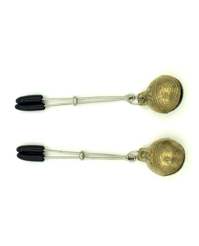 BDStyle Tweezer Nipple Clamps with Bells Adjustable Pressure Control - Breast and Nipple Toys