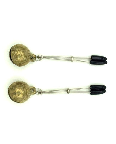 BDStyle Tweezer Nipple Clamps with Bells Adjustable Pressure Control - Breast and Nipple Toys