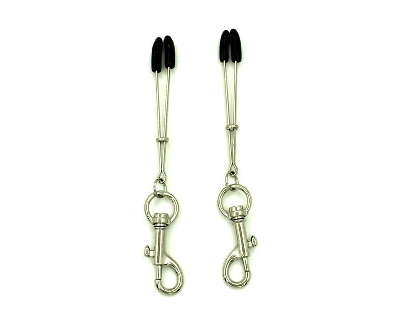 BDStyle Tweezer Nipple Clamps with Snap Hook Adjustable Pressure Control - Breast and Nipple Toys