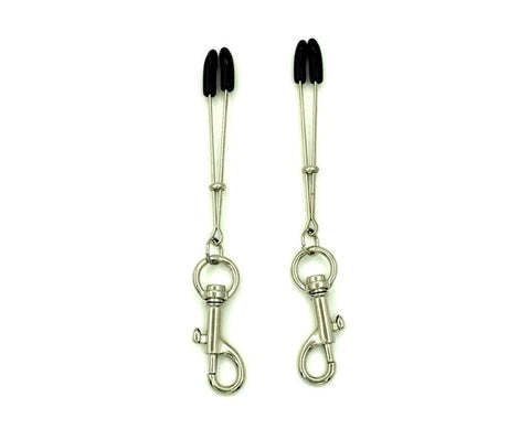 BDStyle Tweezer Nipple Clamps with Snap Hook Adjustable Pressure Control - Breast and Nipple Toys