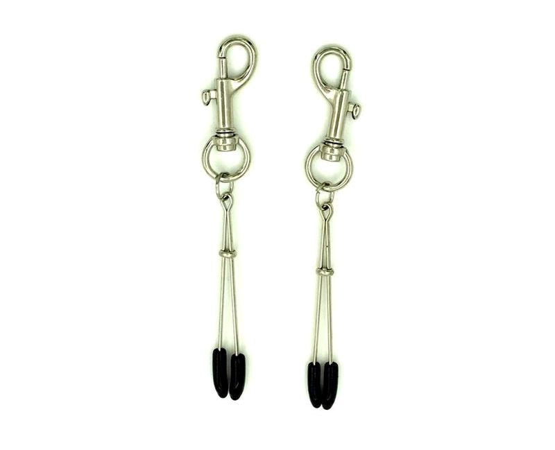 BDStyle Tweezer Nipple Clamps with Snap Hook Adjustable Pressure Control - Breast and Nipple Toys
