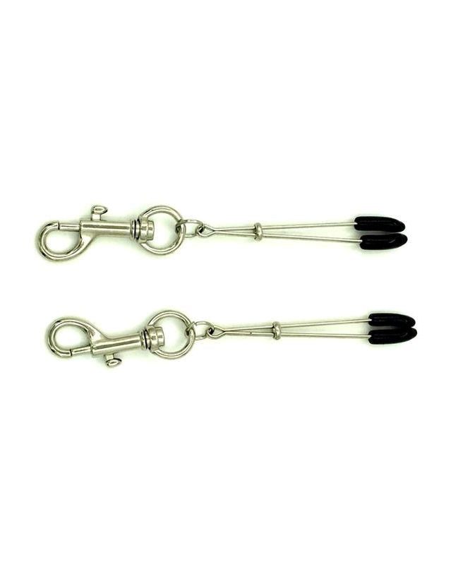 BDStyle Tweezer Nipple Clamps with Snap Hook Adjustable Pressure Control - Breast and Nipple Toys