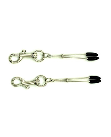 BDStyle Tweezer Nipple Clamps with Snap Hook Adjustable Pressure Control - Breast and Nipple Toys