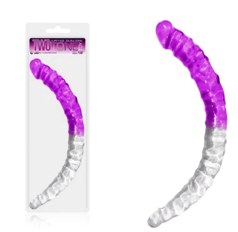 NANMA Corporation Indulge in Dual Delight NANMA 18 Flexible Dual Vibrator - - Realistic Dildos