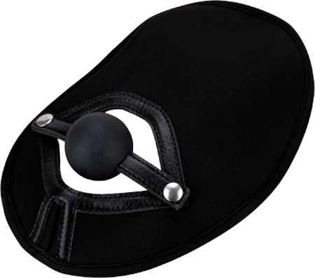 NANMA Corporation Ultimate Bondage Seductive Face Mask with Integrated Gag Ball - Bondage Hoods