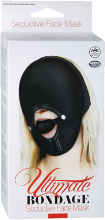 NANMA Corporation Ultimate Bondage Seductive Face Mask with Integrated Gag Ball - Bondage Hoods