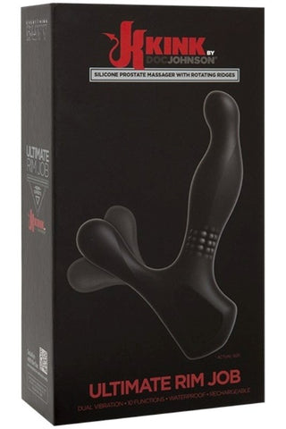 Doc Johnson Ultimate Rim Job Silicone Prostate Massager with Rotating Ridges - Prostate Toys