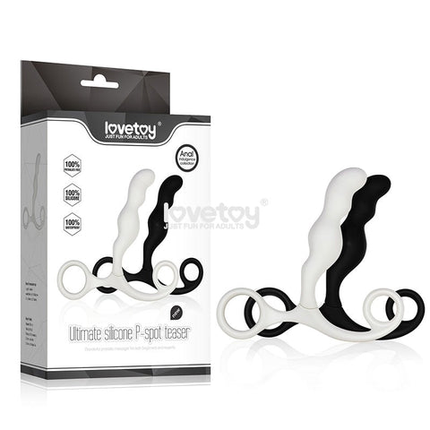Lovetoy Ultimate Silicone P Spot Teaser Black Curved Prostate Massager - Prostate Toys
