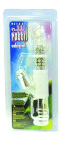Seven Creations Ultra 7 Pleasure Rabbit with Dual Direction Beads Clear Vibrator - Rabbit Vibrators