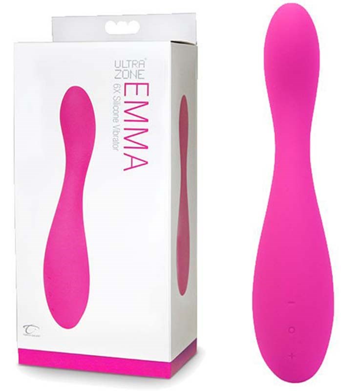 Topco UltraZone Emma 6x Silicone Vibrator with Six Vibration Patterns - - G-Spot Vibrators