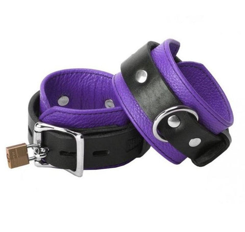 Hells Couture Underground Asylum Lockable Wrist Cuffs with Secure Lock - Cuffs and Restraints