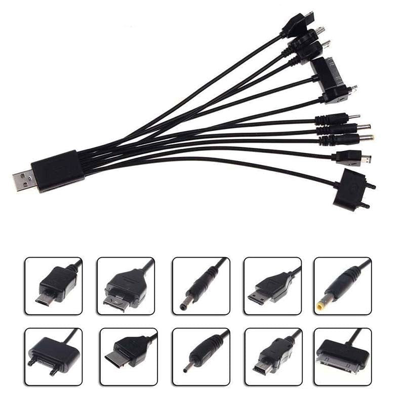 BDStyle USB Multiple Cable Charger 10 in 1 Smart Charging Solution - - Vibrator Accessories