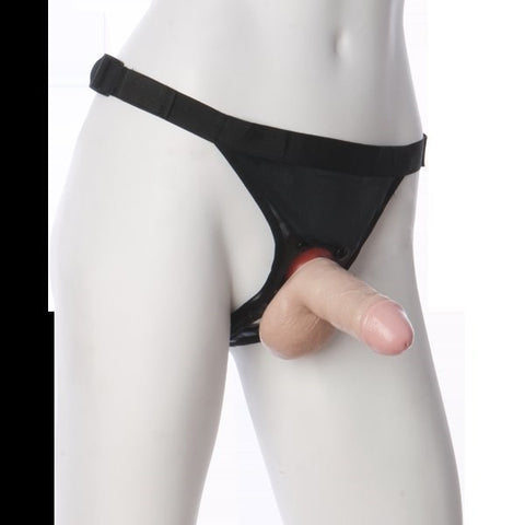 Doc Johnson Vac U Lock 5 Realistic Cock Flesh with Strap On Kit - Strap On Sextoys