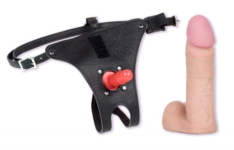 Doc Johnson Vac U Lock 6 Realistic Cock Flesh with Strap On Kit - Strap On Sextoys