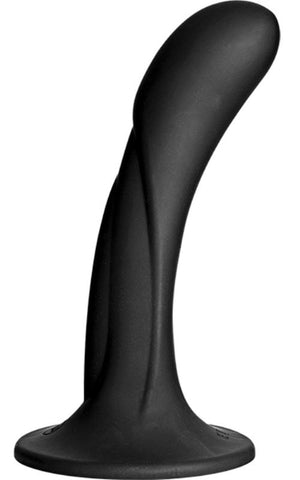 Doc Johnson Vac U Lock G Spot Silicone Attachment Black Curved Dildo - Realistic Dildos