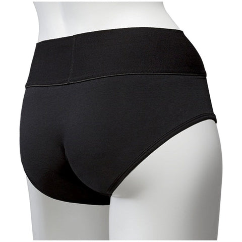 Doc Johnson Vac U Lock Panty Harness Plug Briefs L/XL Black Strap On Harness - Strap On Sextoys