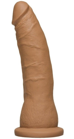 Doc Johnson Vac U Lock Platinum Edition 7 inch Thin Dong Caramel Dildo - Strap On Sextoys
