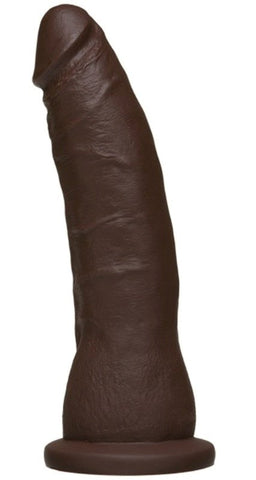 Doc Johnson Vac U Lock Platinum Edition 7 inch Thin Dong Chocolate Premium Silicone - Strap On Sextoys