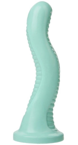 Doc Johnson Vac U Lock Platinum Edition The Ribbed G Mint Curved Dildo - Strap On Sextoys
