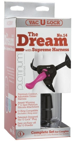 Doc Johnson Vac U Lock Platinum The Dream No. 14 with Supreme Harness Kit - Strap On Sextoys