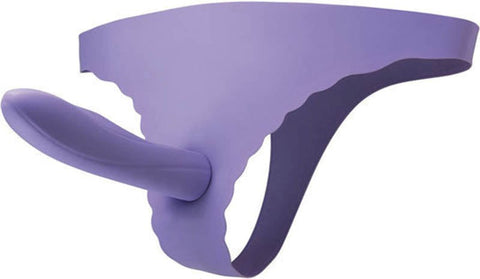 Vibe Therapy Gratify L/XL Lavender Adjustable Strap On with Vibration - Strap On Sextoys