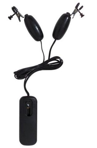Spartacus Enterprises Vibrating Alligator Mini Nipple Clamps Black Remote Control - Nipple and Clit Clamps