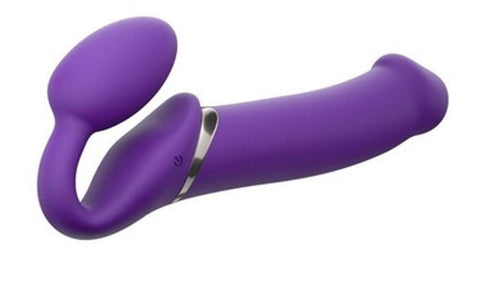strap on me Vibrating Bendable Harness XL Purple Strapless Strap On - Strap On Sextoys