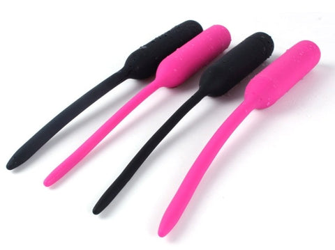BDStyle Vibrating Silicone Urethral Sound Large with 10 Vibration Frequencies - Penis Plugs