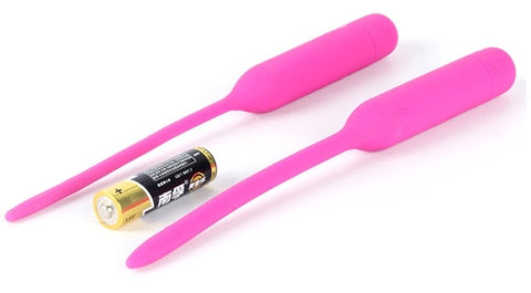 BDStyle Vibrating Silicone Urethral Sound Large with 10 Vibration Frequencies - Penis Plugs
