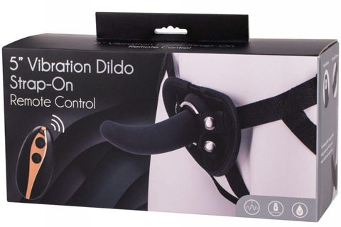 Seven Creations Vibration Dildo Strap On with Remote Control 5 inch USB - Strap On Sextoys