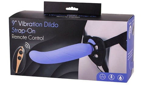Seven Creations Vibration Dildo Strap On with Remote Control 9 inch - Strap On Sextoys