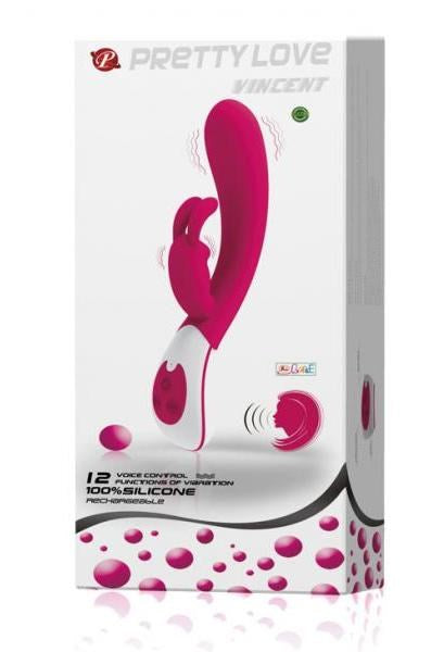 Baile Vincent Voice Controlled Silicone Rabbit Vibrator with Dual Motors - - Rabbit Vibrators