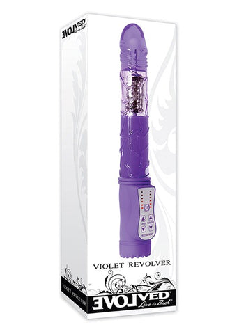 Evolved Violet Revolver Rotating Dildo with 6 Speed Settings - G-Spot Vibrators