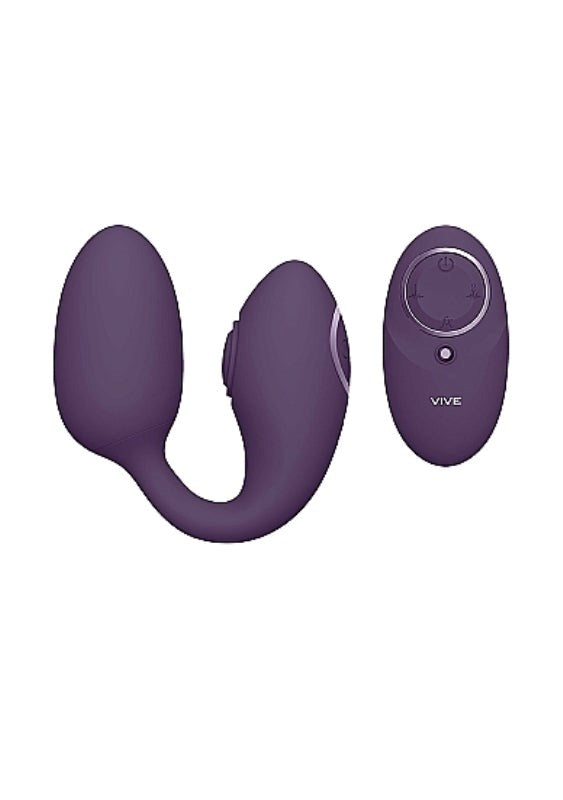 Shots Toys Vive Aika Purple Dual Motor U Shaped Vibrator - Love Eggs and Kegel Exercisers