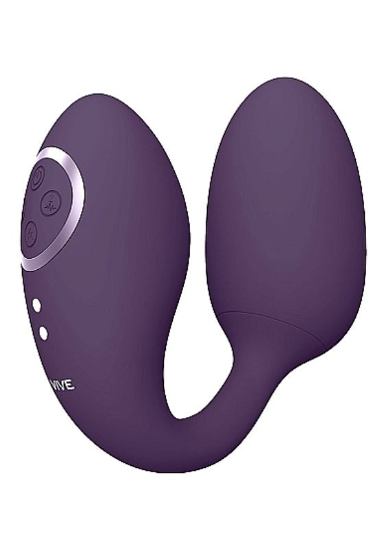 Shots Toys Vive Aika Purple Dual Motor U Shaped Vibrator - Love Eggs and Kegel Exercisers