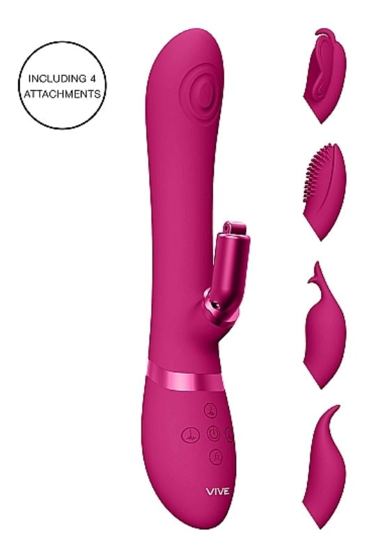 Shots Toys Vive Etsu Triple Motor Rabbit Vibrator with Attachments - - Rabbit Vibrators