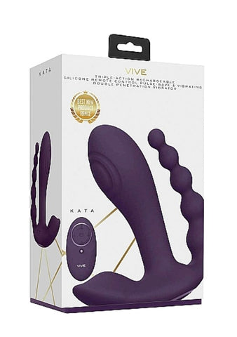 Shots Toys Vive Kata Triple Stimulation Vibrator with Remote Control - G-Spot Vibrators